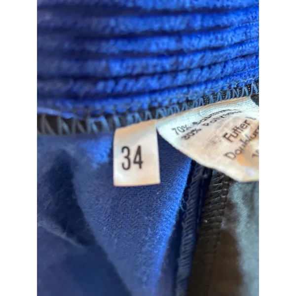 Francis Ferent Brussels Vintage Blue Corduroy Pleated Tapered Pants Sz small - Image 5