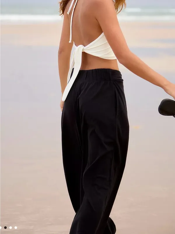 Free People Sarong wide pants in black NEW - Image 3