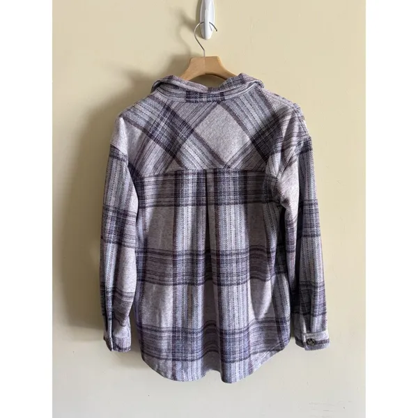 Maurices‎ Women's Flannel Plaid Shacket Size Medium Purple Soft Lightweight NWT - Image 4