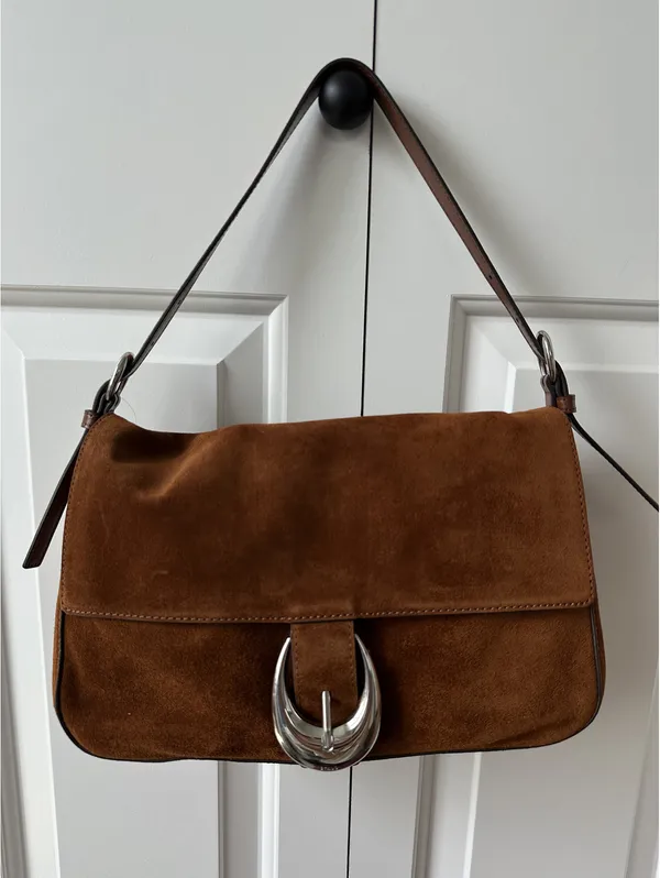STAUD Harlow Medium Bag Tabac Suede - Image 4