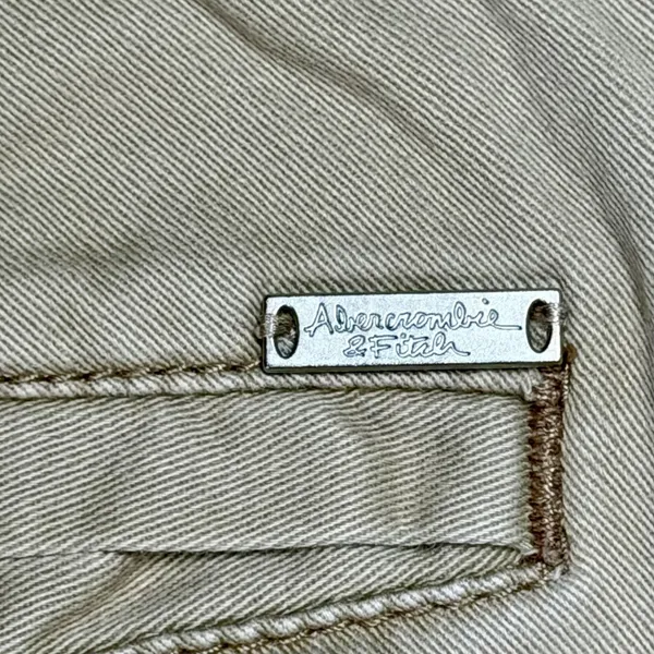 Y2K Abercrombie & Fitch‎ Womens Khaki Chino Pants Low Rise Bootcut Tan Size 4 - Image 3