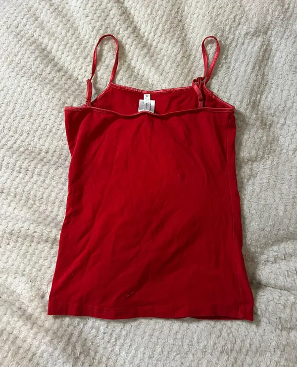M Red Spaghetti Strap Tank Top - Image 2
