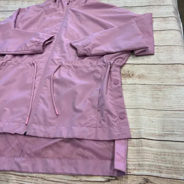 Champion C9 Womens Mauve Pink Hooded Windbreaker Jacket Mesh Hem Size‎ M R1701 - Image 3