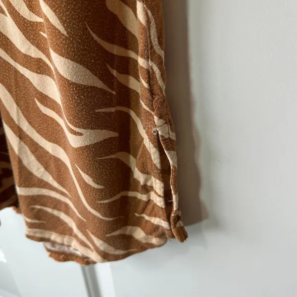 Anthropologie Maeve Windham‎ Zebra Stripe Tunic in Cedar Orange Womens Medium - Image 6