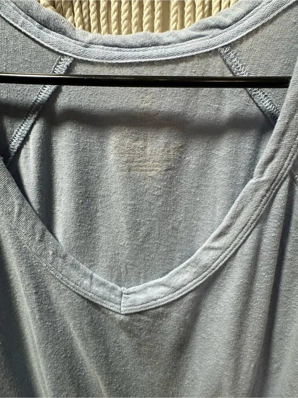 aerie Sky Blue V-Neck Short Sleeve Tee - Image 3