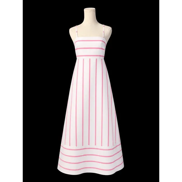 New! Petal & Pup Seville Stripe Maxi Dress Pink Stripe Size Small - Image 5