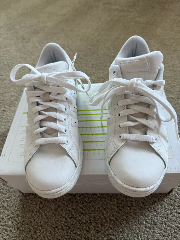 Adidas Vintage Baseline W White Leather Low Top Premium Classic Tennis Sneakers - Image 2