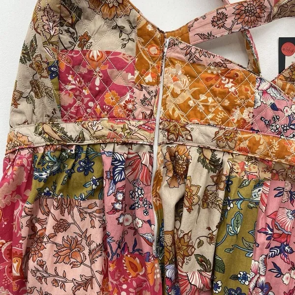 Tolani Large Devika Dress Rose Floral Jumper Midi Fit & Flare Sundress‎ Cottage - Image 5