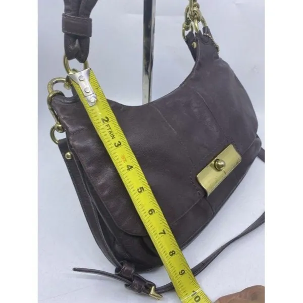coach vintage rare brown leather cross body bag - Image 6