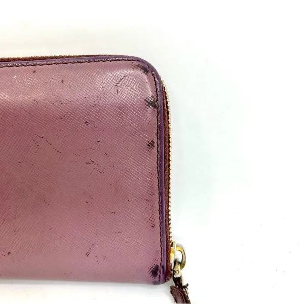 Prada Purple Saffiano Leather Zippy Wallet - Image 9