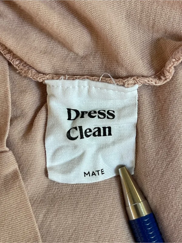 MATE the Label blush organic cotton long sleeve top minimalist sustainable L - Image 4