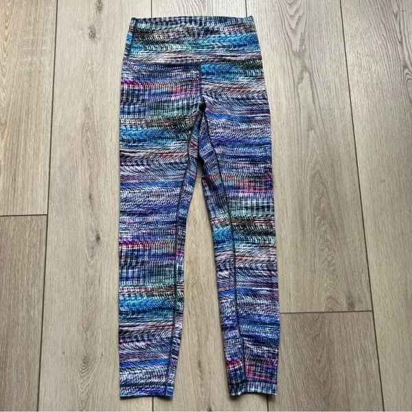 Lululemon Wunder Train High-Rise Tight 25" Digital Oasis White Multi Size 6 - Image 5