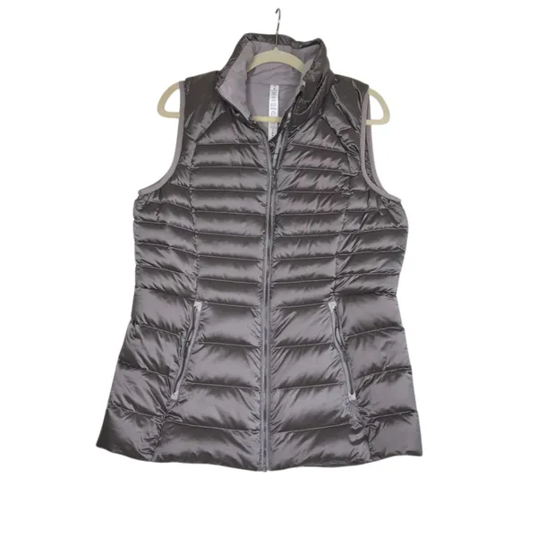 LULULEMON Brave the Cold Vest Sz 10 Gray Goose Down Everyday Cozy Lightweight - Image 3