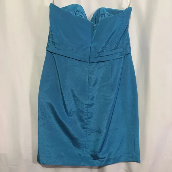 Shoshanna Women's Strapless Kira Dress Turquoise Blue USA Size 8 Homecoming Y2K - Image 7