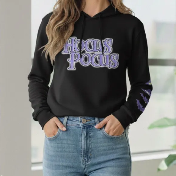DISNEY HOCUS POCUS Women’s Long Sleeve Halloween Hoodie - Image 2
