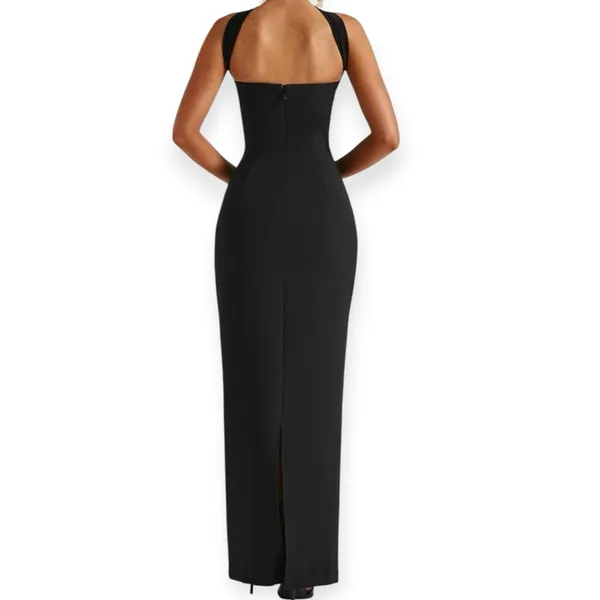 NWT Babyboo Yulia Maxi Dress Black Size Medium - Image 4