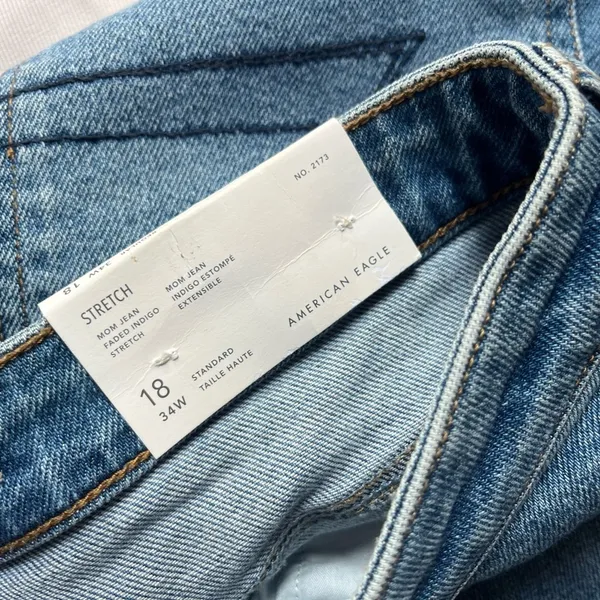 American Eagle Light Blue Stretch Jeans - Image 5
