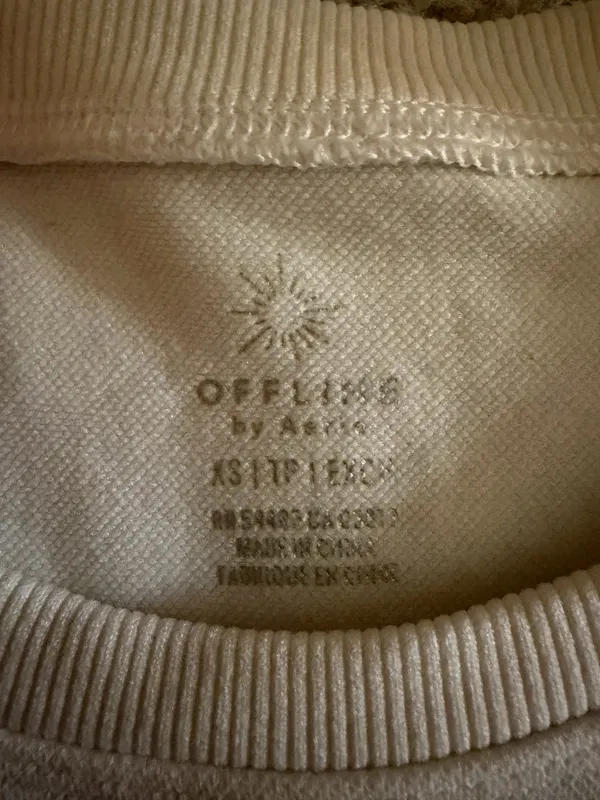 Aerie Offline Cropped White Shirt - Image 3