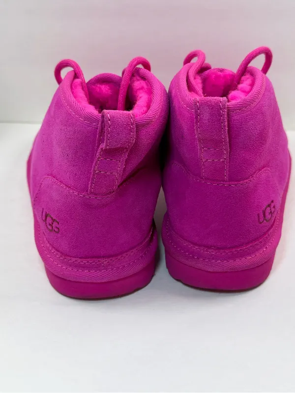 UGG Neumel Boots Women Size 5 Pink Suede Shearling Lined Chukka Cozy - Image 9