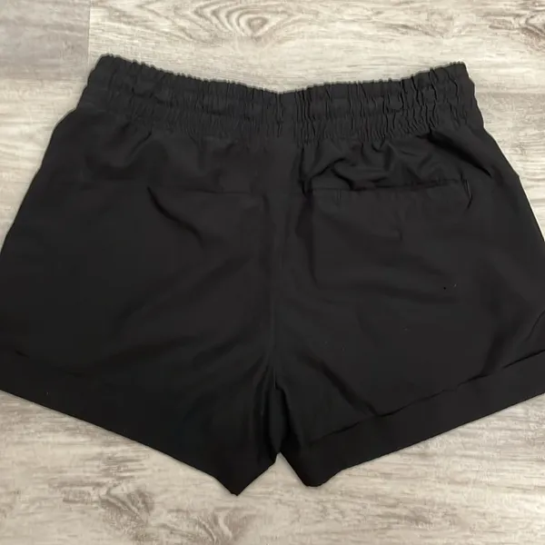 90 Degree By Reflex Black Elastic Drawstring Waist Pull On Shorts Size Small - Image 2