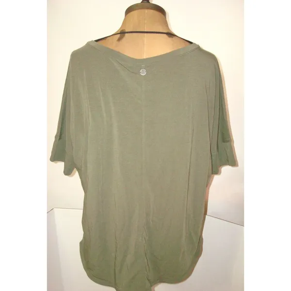 NWT Womens PrAna Yoga Pilates Climb Top New Rogue S Cargo Green Wicking SS Nice - Image 5
