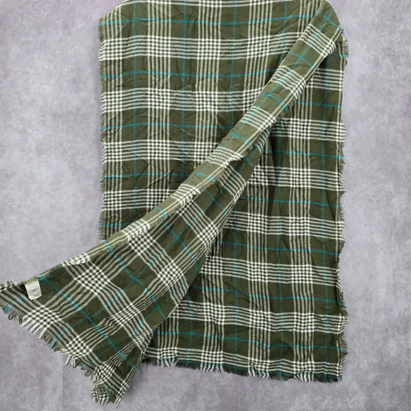 Cato Green Plaid Tartan Long Wrap‎ Hijab Fringe Dupatta Shawl Scarves Scarf - Image 5
