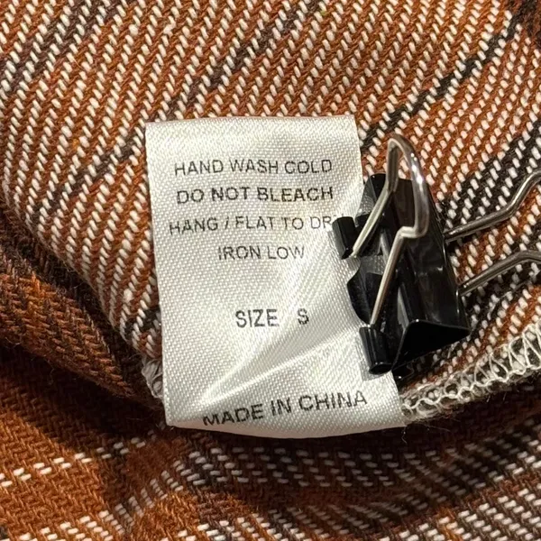 NWT ACOA Shacket Wool Flannel Oversize Y2K Boyfriend Western Button Plaid Small - Image 5