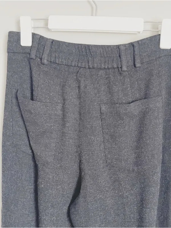 ZARA | Charcoal Gray Knit Trouser Dress Pants Sz M - Image 4