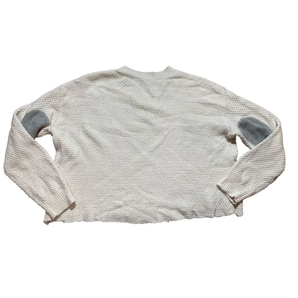 BDG ivory twist cable chunky knit‎ sweater with elbow patch sz XS - Image 2