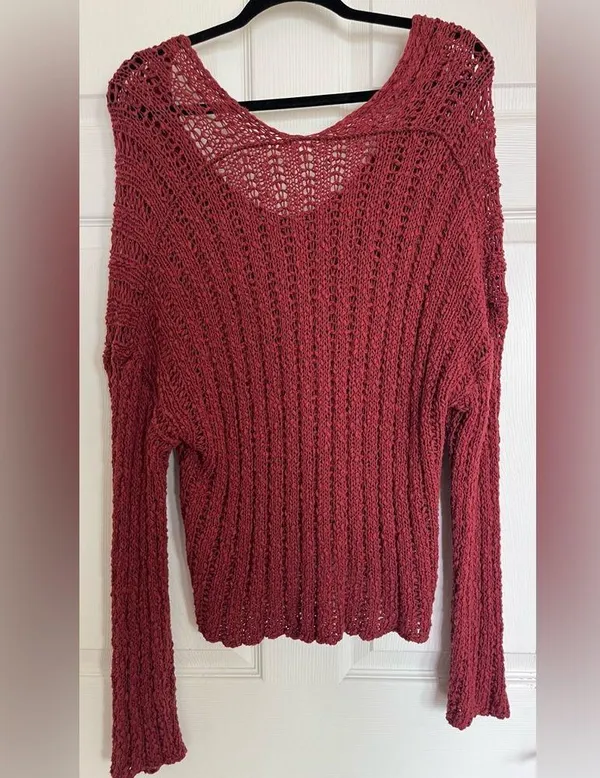 Altar’d State Red Knit Sweater - Image 3