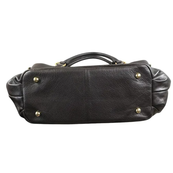 G.I.L.I. Pebbled Leather Hobo Tote Bag Brown Everyday Office Travel Weekender - Image 6