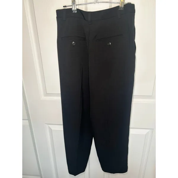Madewell Neale‎ Pleated Wide-Leg Pants 6 Black High Rise Trousers NWT NL214 - Image 6
