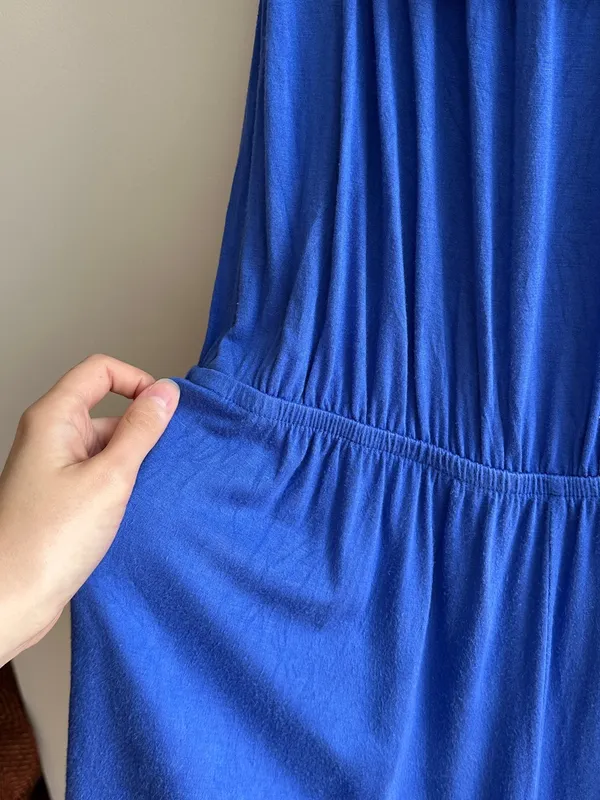 maitai Stretchy Off the Shoulder Ruffle Romper, Casual Summer,Royal Blue, Medium - Image 16