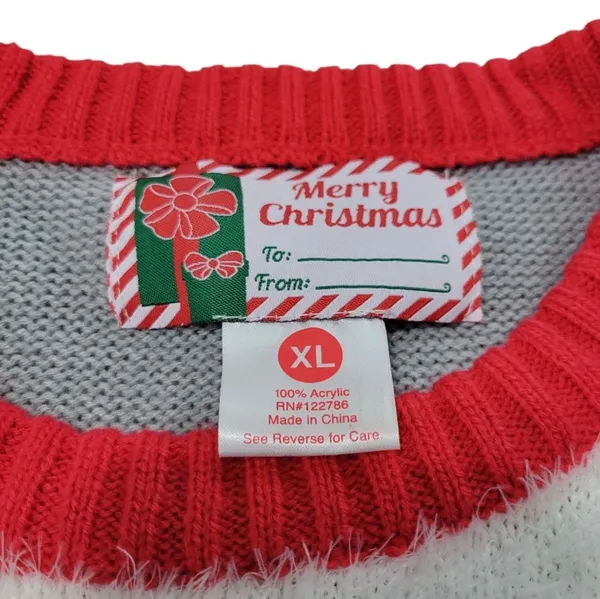 Great Christmas Sweater Size XL Santa Claus Ugly Christmas Sweater Knit Sweater Unisex Sweater - Image 6