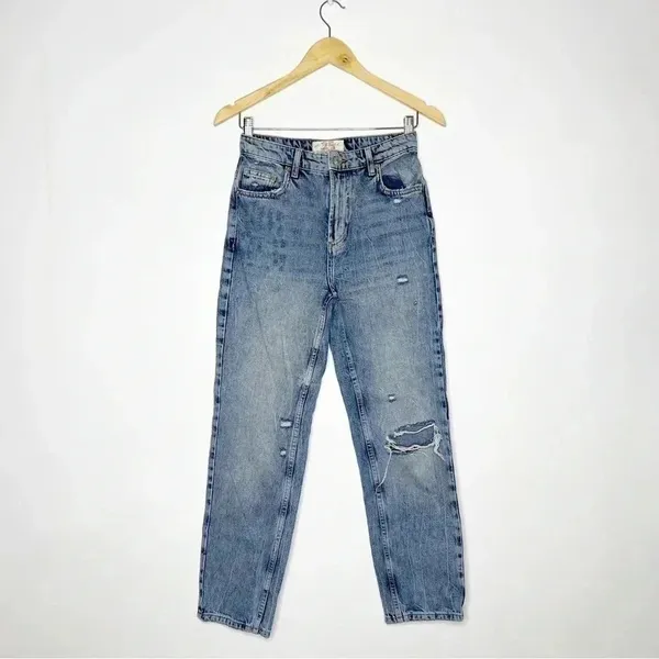 Free People Straight Leg Jean 0 Indigo Blue Size 25 Revolve We The Free Dakota - Image 7