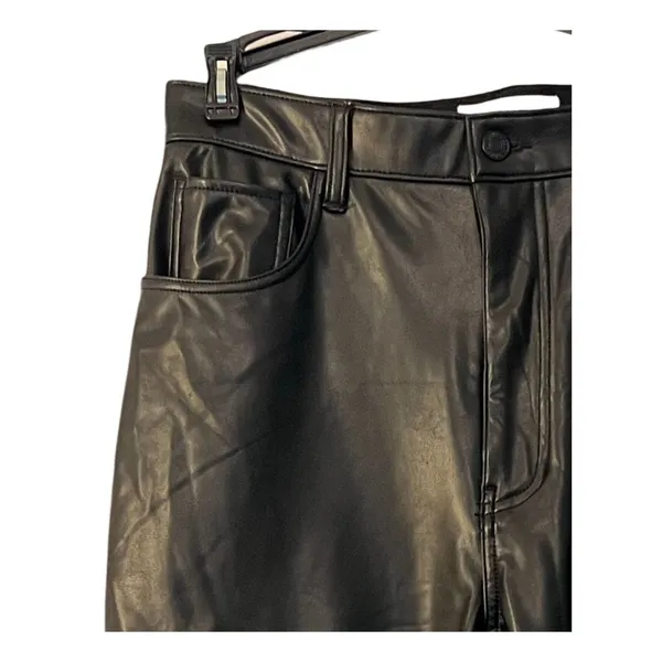 Abercrombie & Fitch Pants Womens Size 10 Black Faux Leather Curve Love High Rise - Image 8