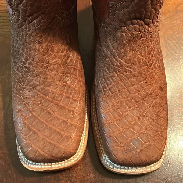Corral Brown/Red Cowboy Leather Pull on Boots(Size 8.5) - Image 3