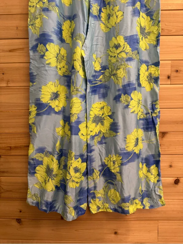 Lyrebird Anthropologist Large Viscose Satin High Rise Wide Leg Pajama Pants - Image 6