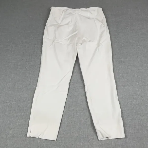 Theory Pants Womens 8 White Ankle Crepe Slim Zip Pockets Stretch 26 Inseam - Image 2