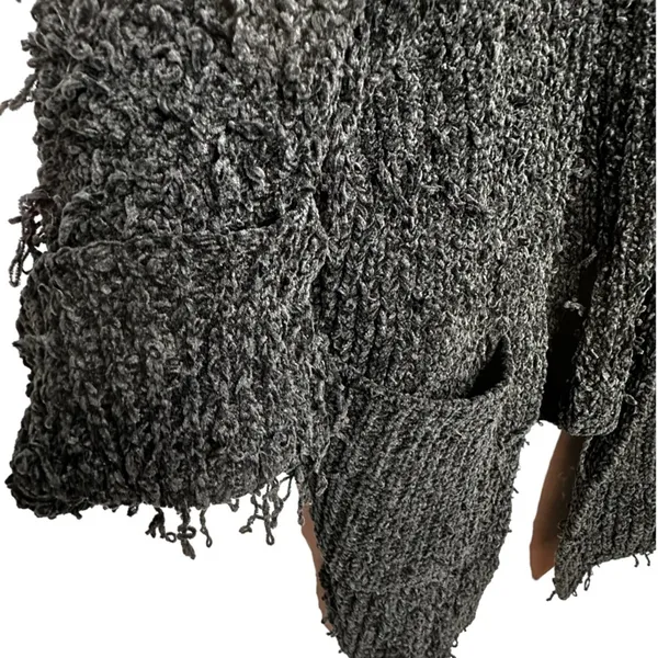Thick‎ Black Cardigan Sweater - Image 3