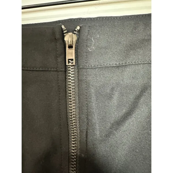 Hello Molly Black Mini Skirt Side Slit Zipper Front‎ Women's Size S - Image 5