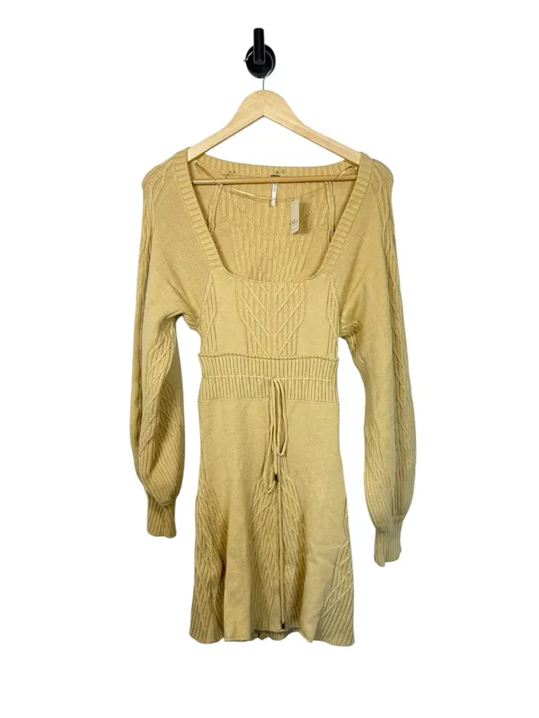 Free People Emmaline Mini Sweater Dress Womens Small NWT Cutout Puff Sleeve - Image 2