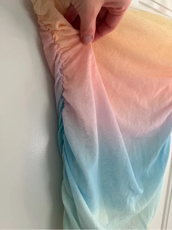 Abercrombie x Trevor Project Rainbow Ombre Ruched Midi Skirt M - Image 7