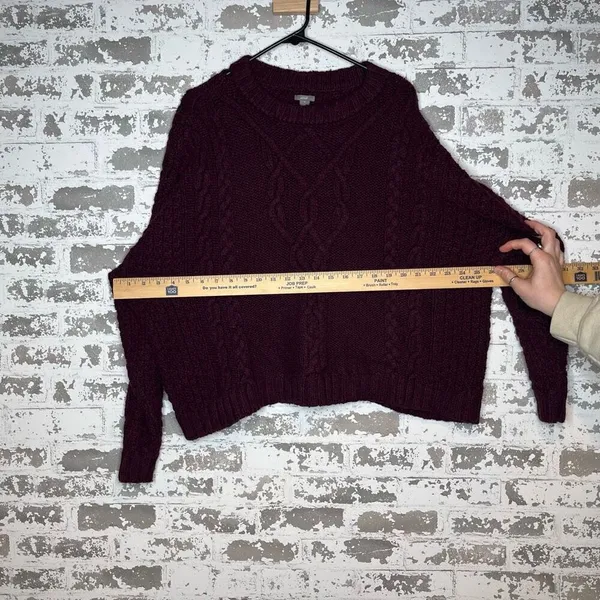 Aerie | women purple cropped knitted sweater - Image 4