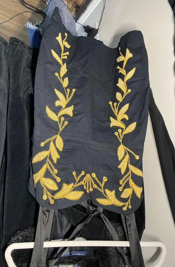 Black & Gold Mini Dress - Image 4