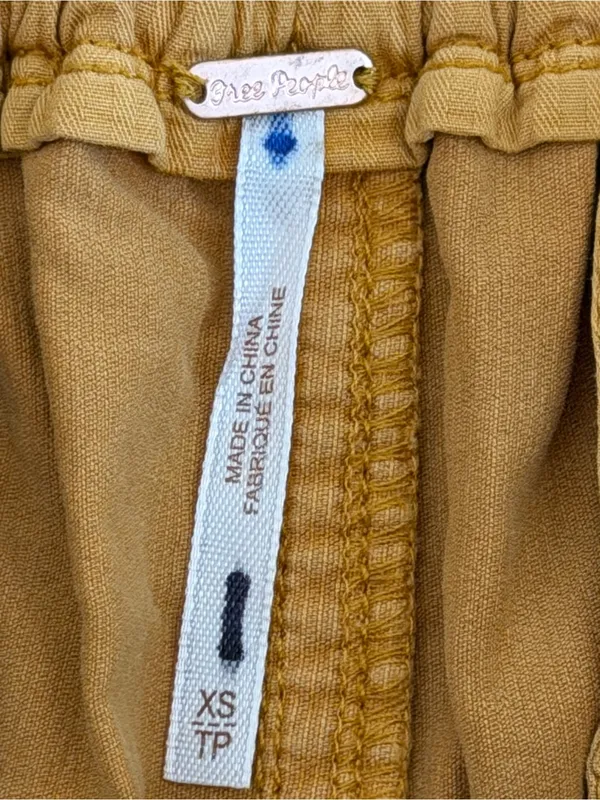 Free People Mustard Corduroy Paperbag Waist Pants - Image 4