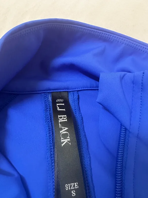 LJ Black Womens Activewear Track Jacket Blue Full Zip Pockets Stretch - Image 7