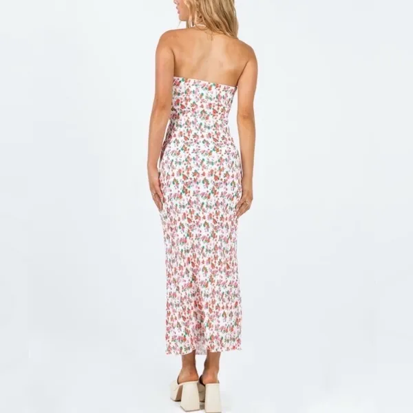 Princess Polly Tiarna Strapless Midi Dress Floral Size US 0 Wedding Guest‎ - Image 5