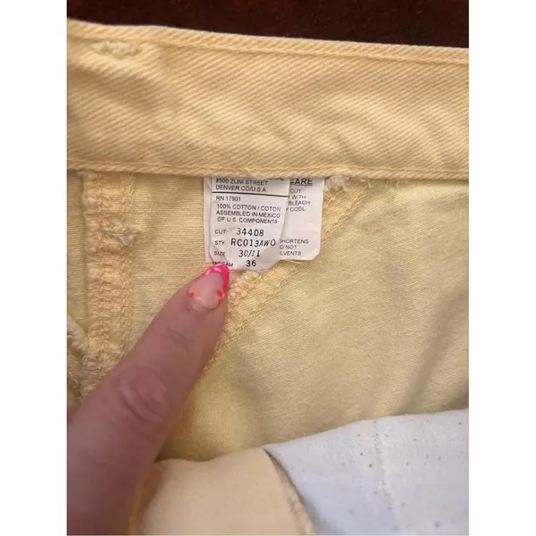 Vintage butter yellow Rockies sz 26 cowgirl denim 90s - Image 5