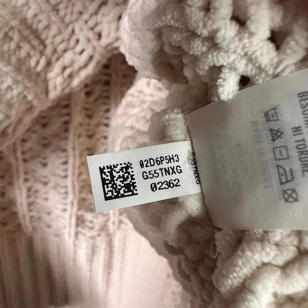 Aerie Cable Knit Chenille Sweater Womens XXS Cream Ivory Quarter Zip Pullover - Image 9
